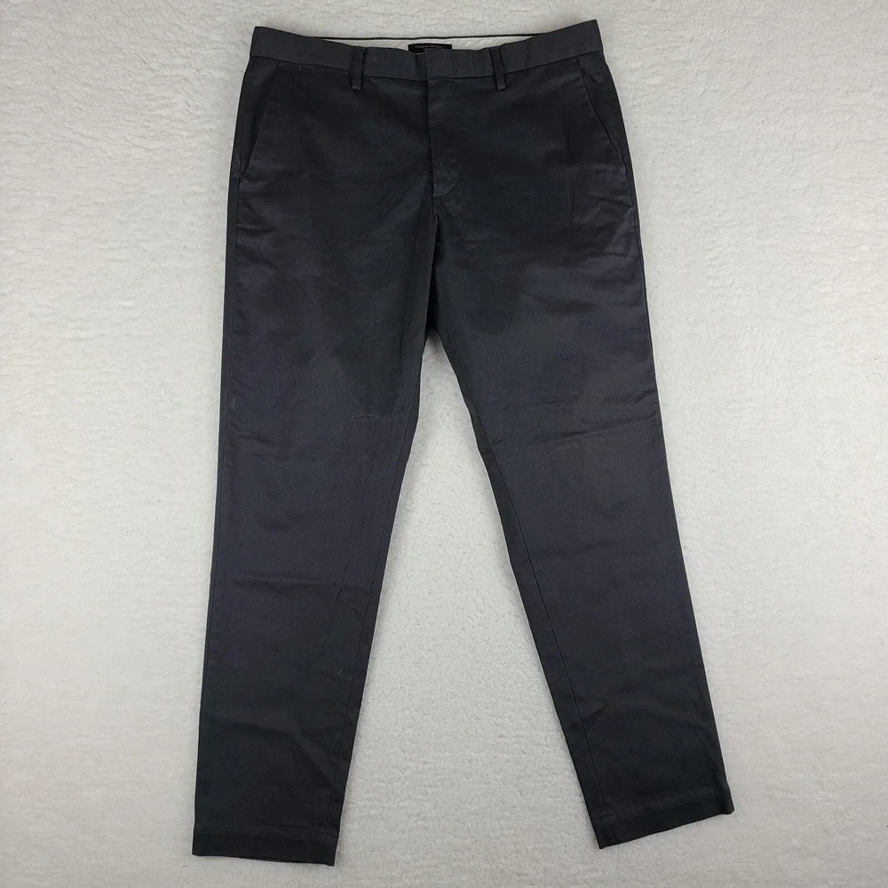 Banana Republic Pants Mens 34x32 Charcoal Gray Tapered Fit‎ Chino RMC *